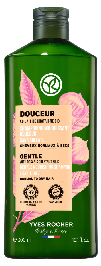 Шампунь для волос Yves Rocher Нежность с молочком каштана, 300 мл