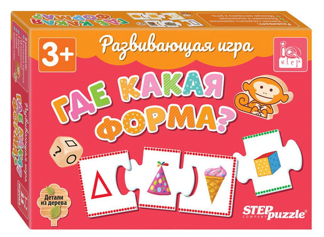 

Игра настольная Step Puzzle Где какая форма