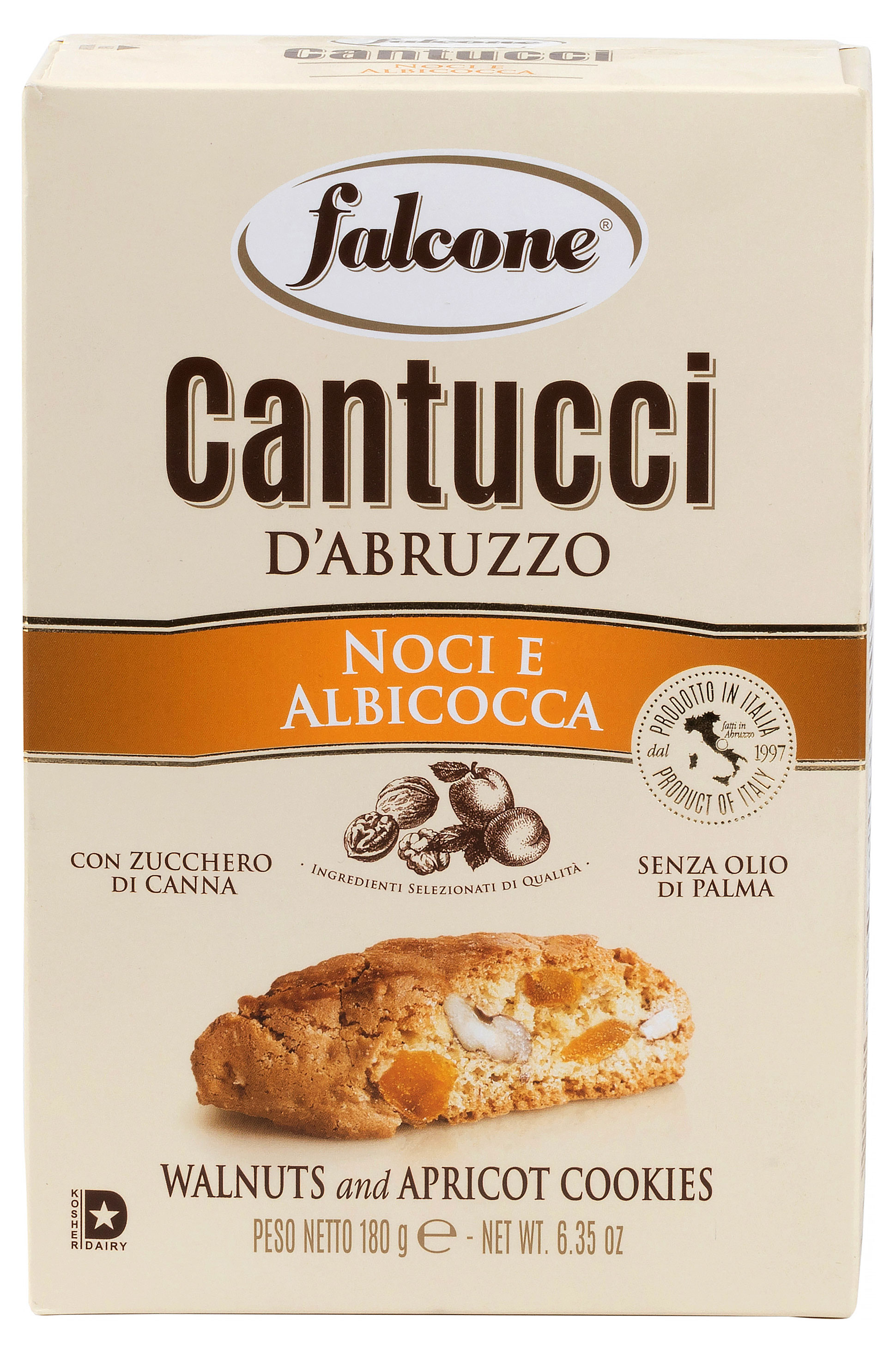 Печенье Falcone Cantucci с грецким орехом и абрикосом, 180 г