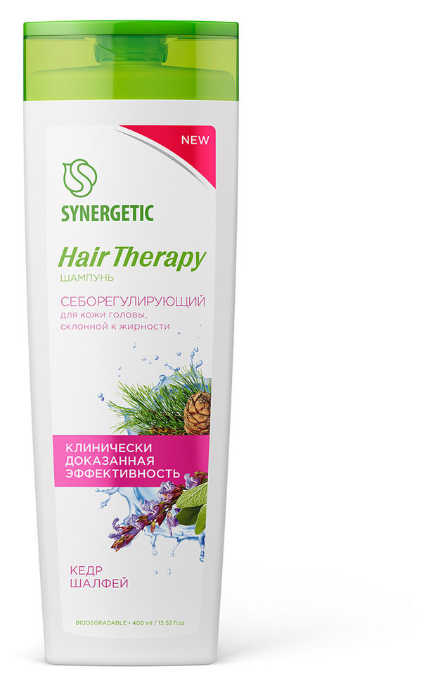 Шампунь для волос Synergetic Hair Therapy Себорегулирующий, 400 мл