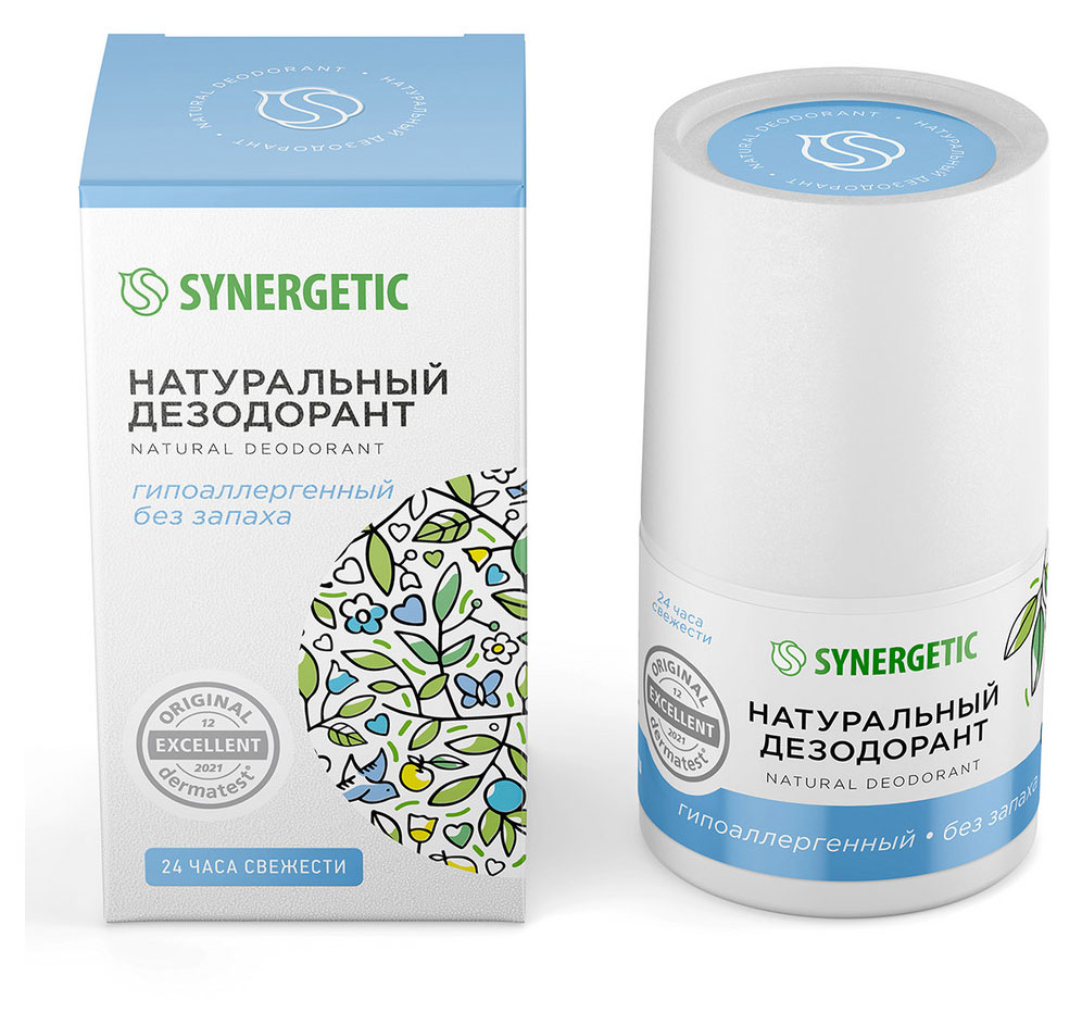 Дезодорант натуральный Synergetic без запаха, 50 мл