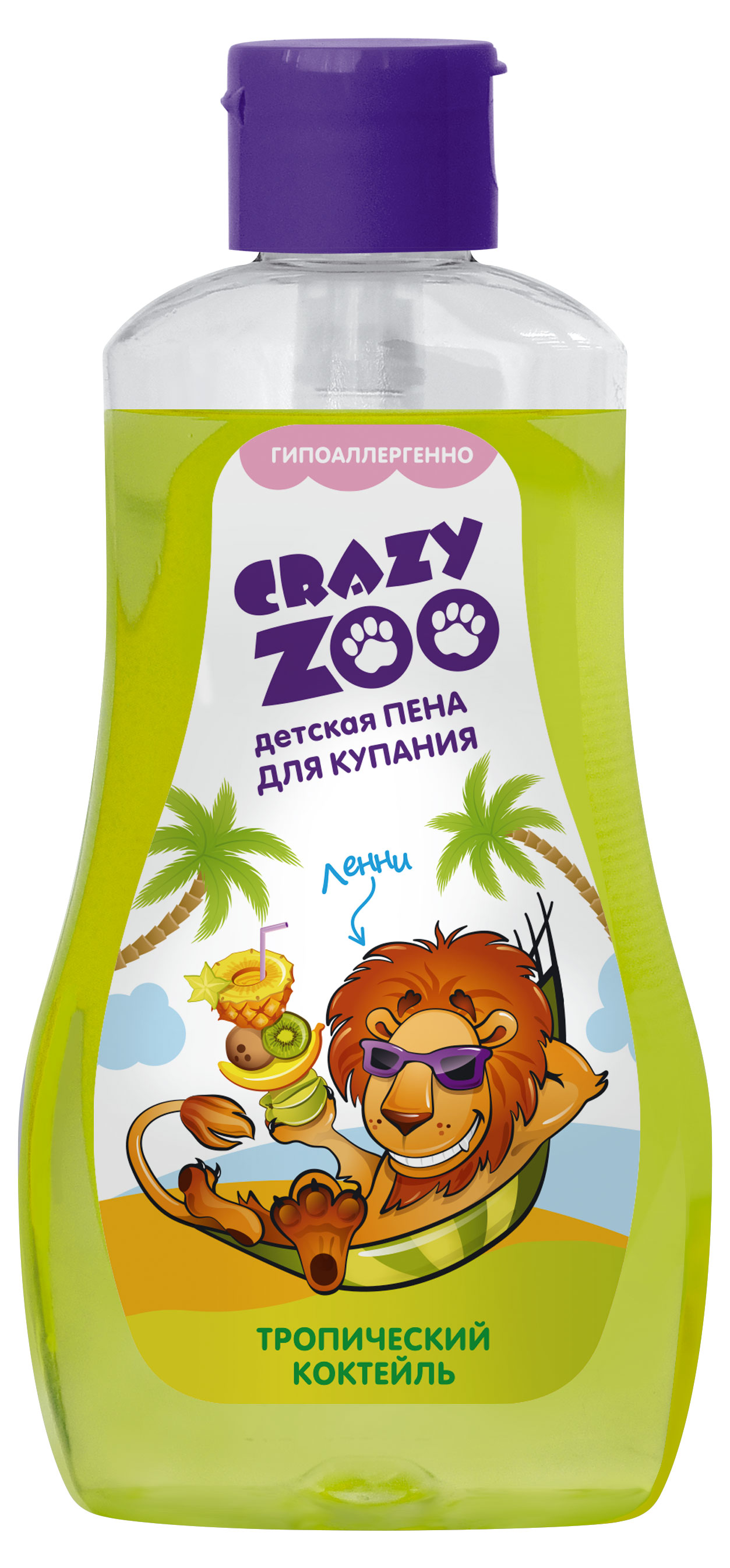 Пена для купания Crazy Zoo тропический коктейль, 280 г