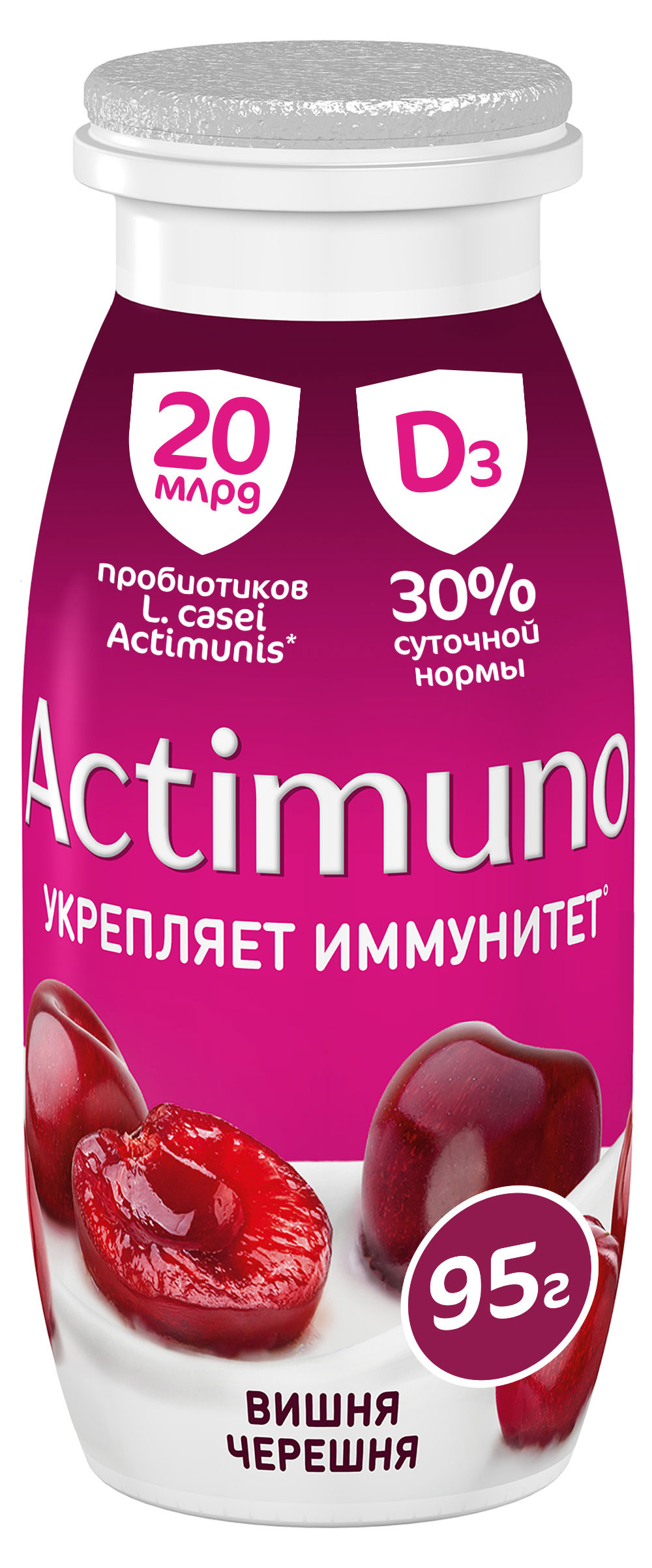 Actimuno | Продукт кисломолочный Actimuno Вишня Черешня 1,5%, 95 г