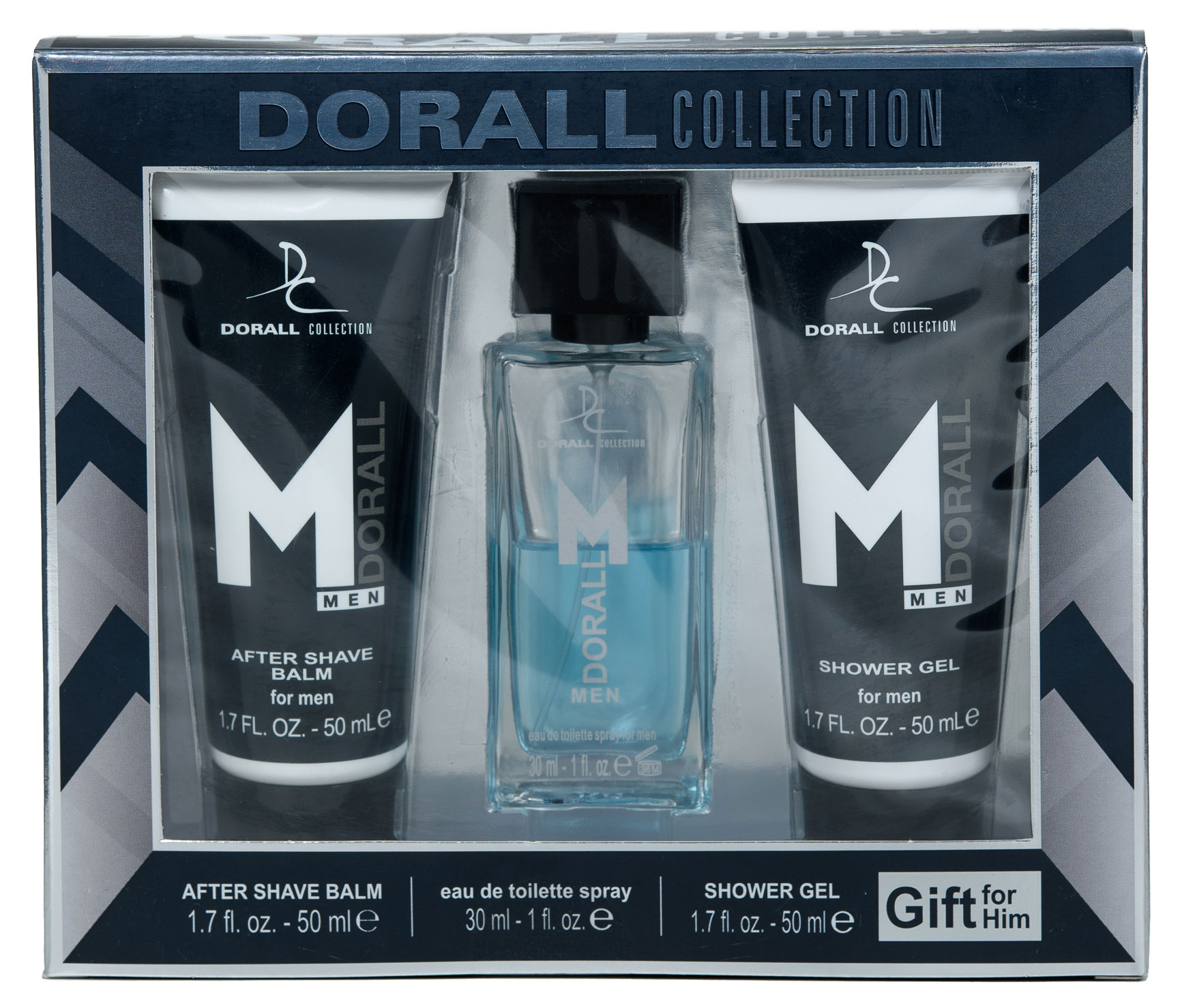 Подарочный набор для мужчин Dorall Collection Men, Туалетная вода 30 мл + Гель для душа 50 мл + Бальзам после бритья 50 мл