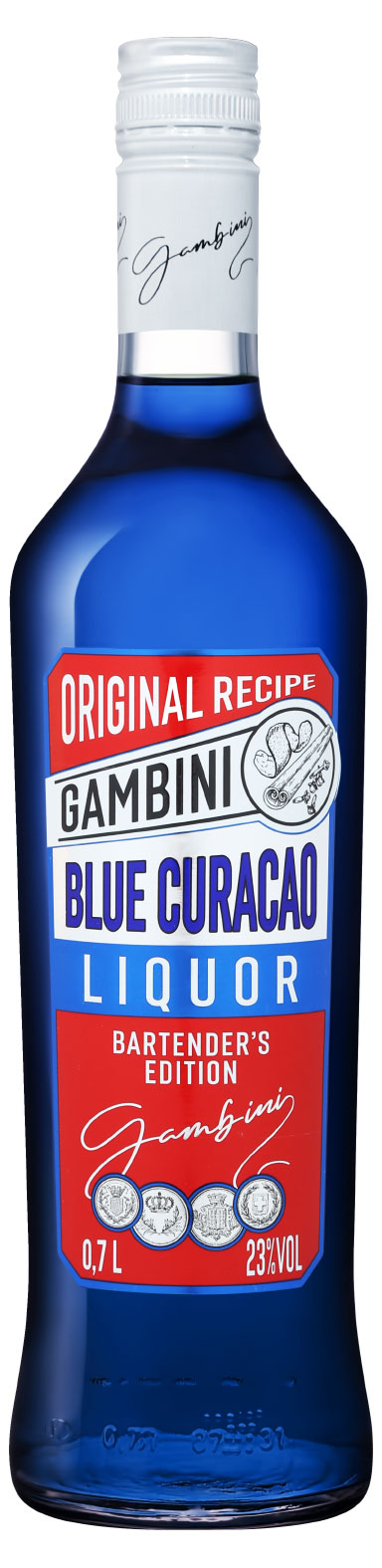 Ликер десертный Gambini Blue Curacao Россия, 0,7 л