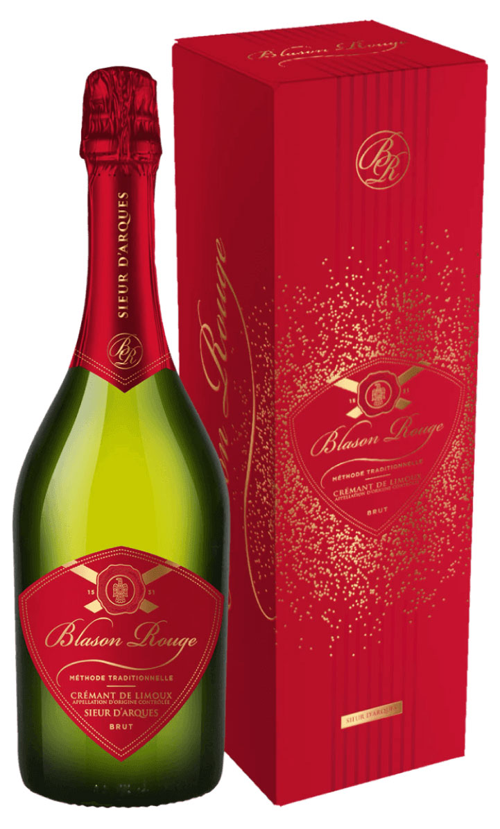 Игристое вино Blason Rouge Cremant De Limoux белое брют 12,5% Франция,  0,75л