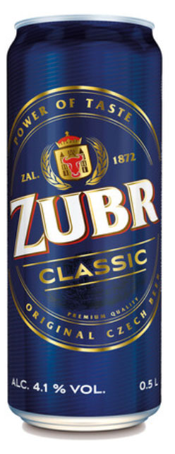 Пиво Zubr Classic светлое фильтрованное 4,1%, 500 мл