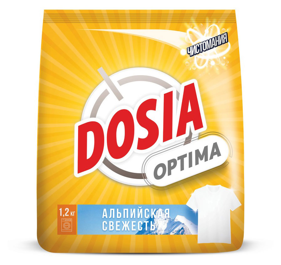 Стиральный порошок Dosia Optima Альпийская Свежесть, 1,2 кг