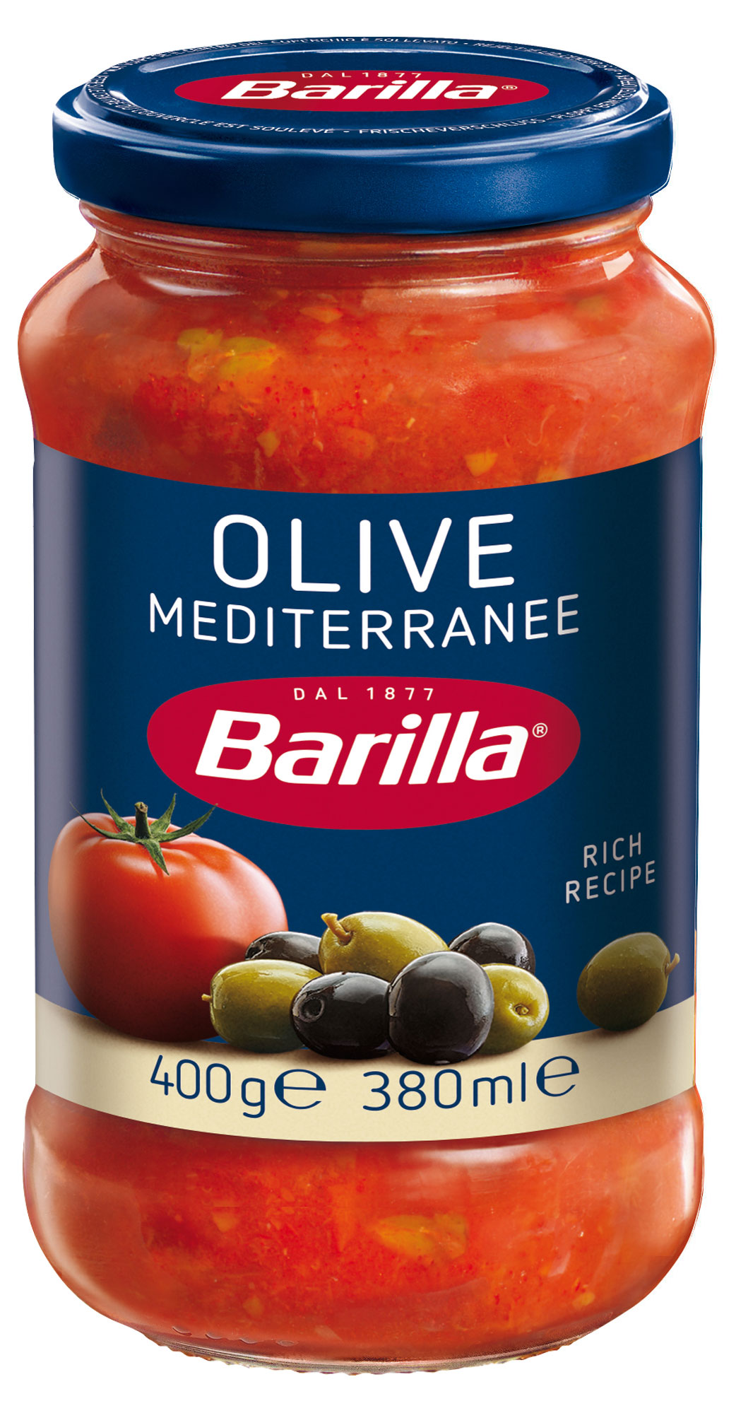 

Соус Barilla Olive томатный с черными и зелеными оливками, 400 г