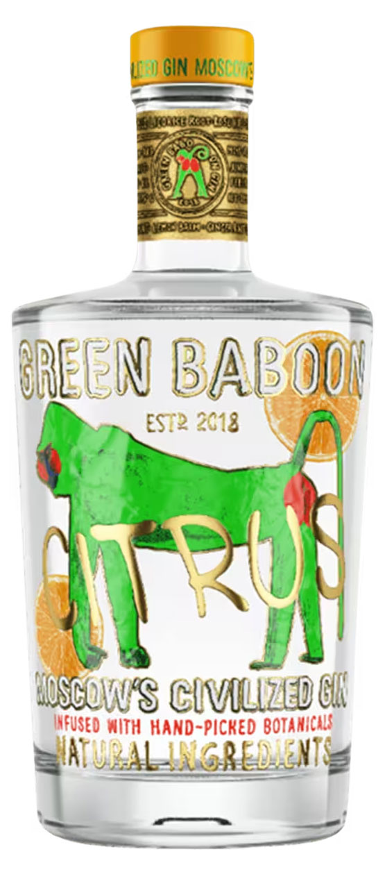 Джин Green Baboon Citrus Россия, 0,5 л