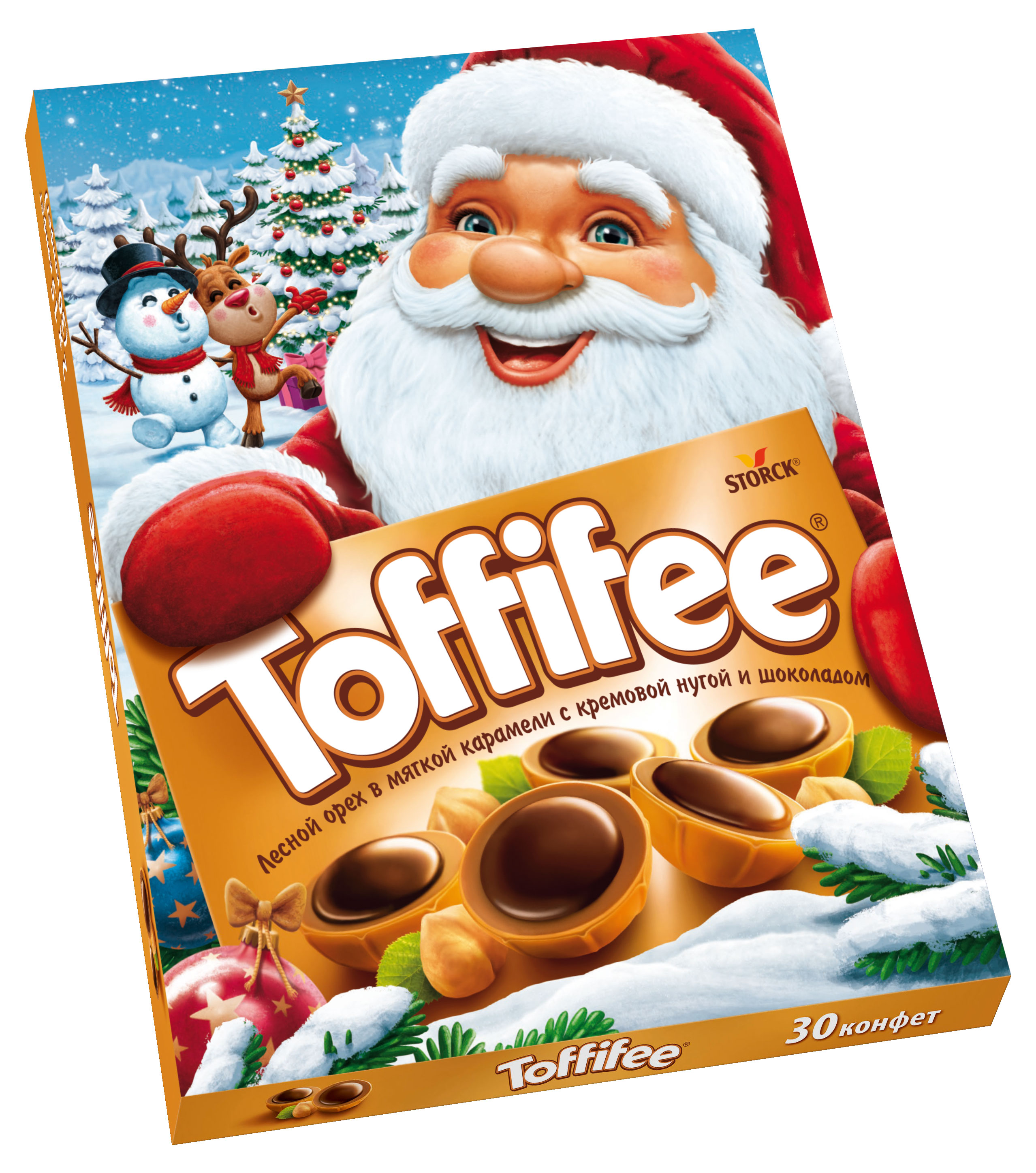 Toffifee | Конфеты Toffifee Санта Белки, 250 г