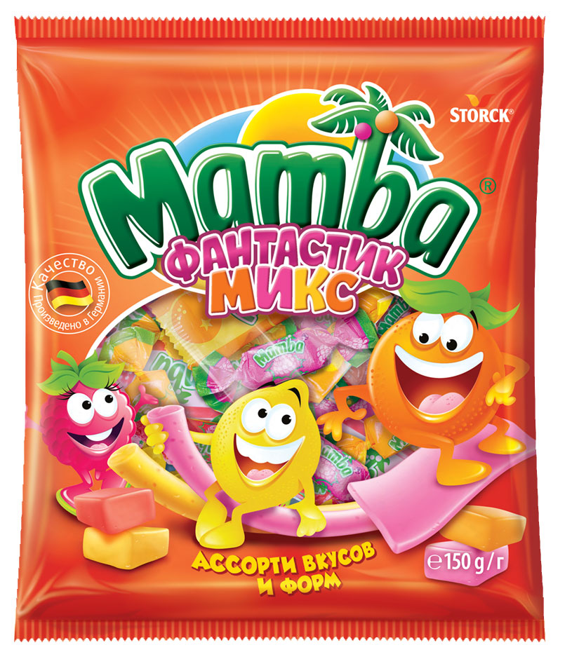 Конфеты жевательные Mamba Фантастик микс, 150 г