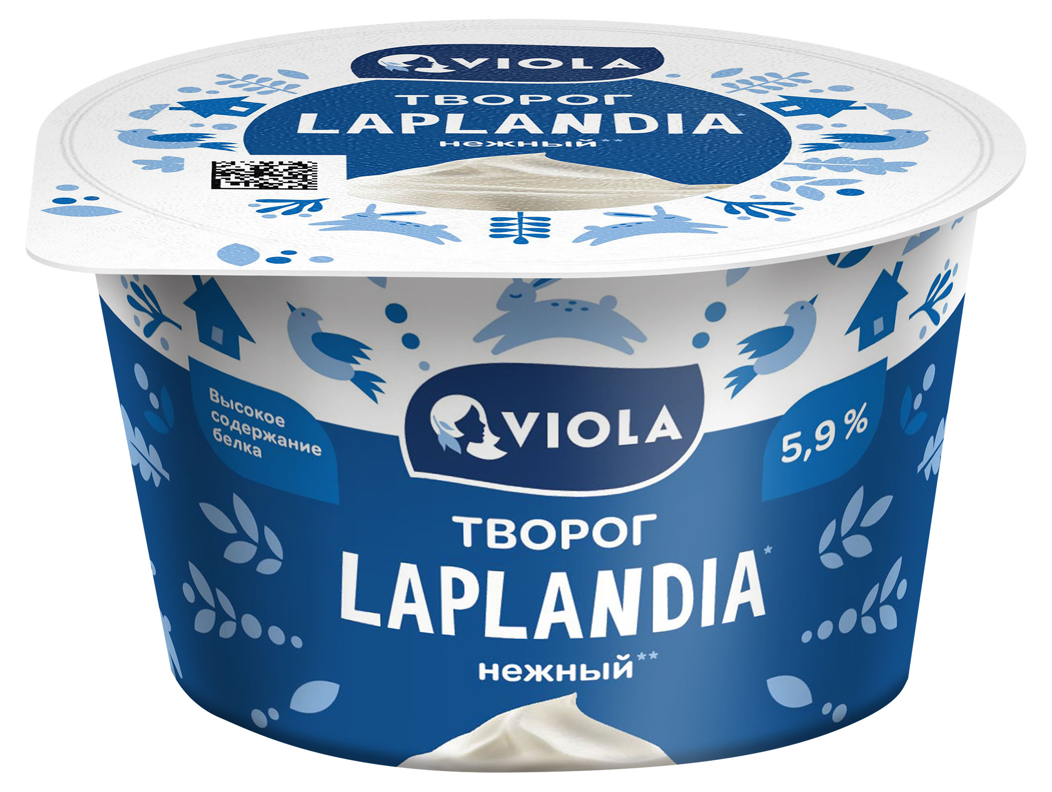 Творог мягкий Viola Laplandia 5,9% БЗМЖ, 180 г