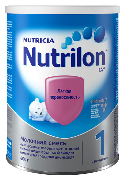 Смесь сухая молочная Nutrilon ГА 1 с рождения, 800 г