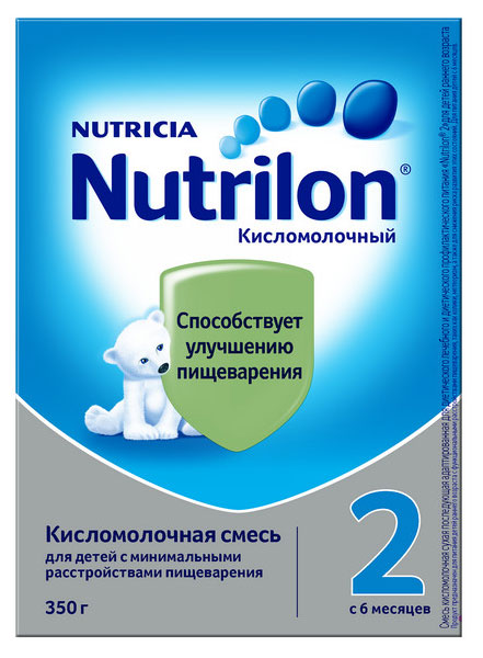 Смесь сухая кисломолочная Nutrilon 2 с 6 мес. БЗМЖ, 350 г