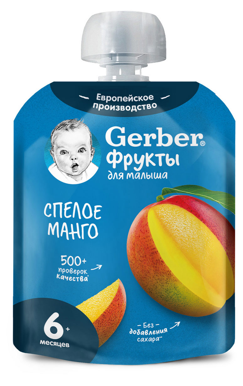 Пюре фруктовое Gerber  Спелое манго с 6 мес., 90 г