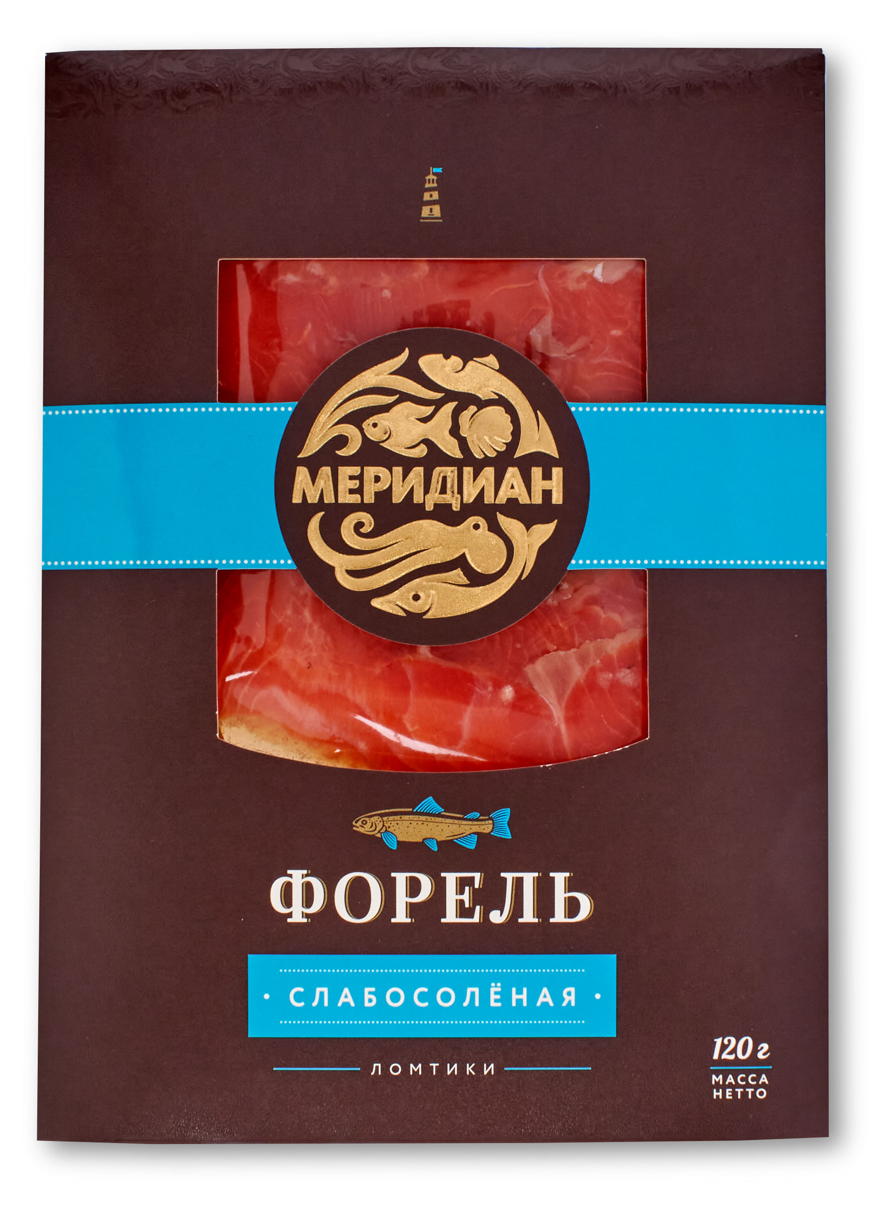 Форель «Меридиан» слабосоленая филе-ломтики, 120 г