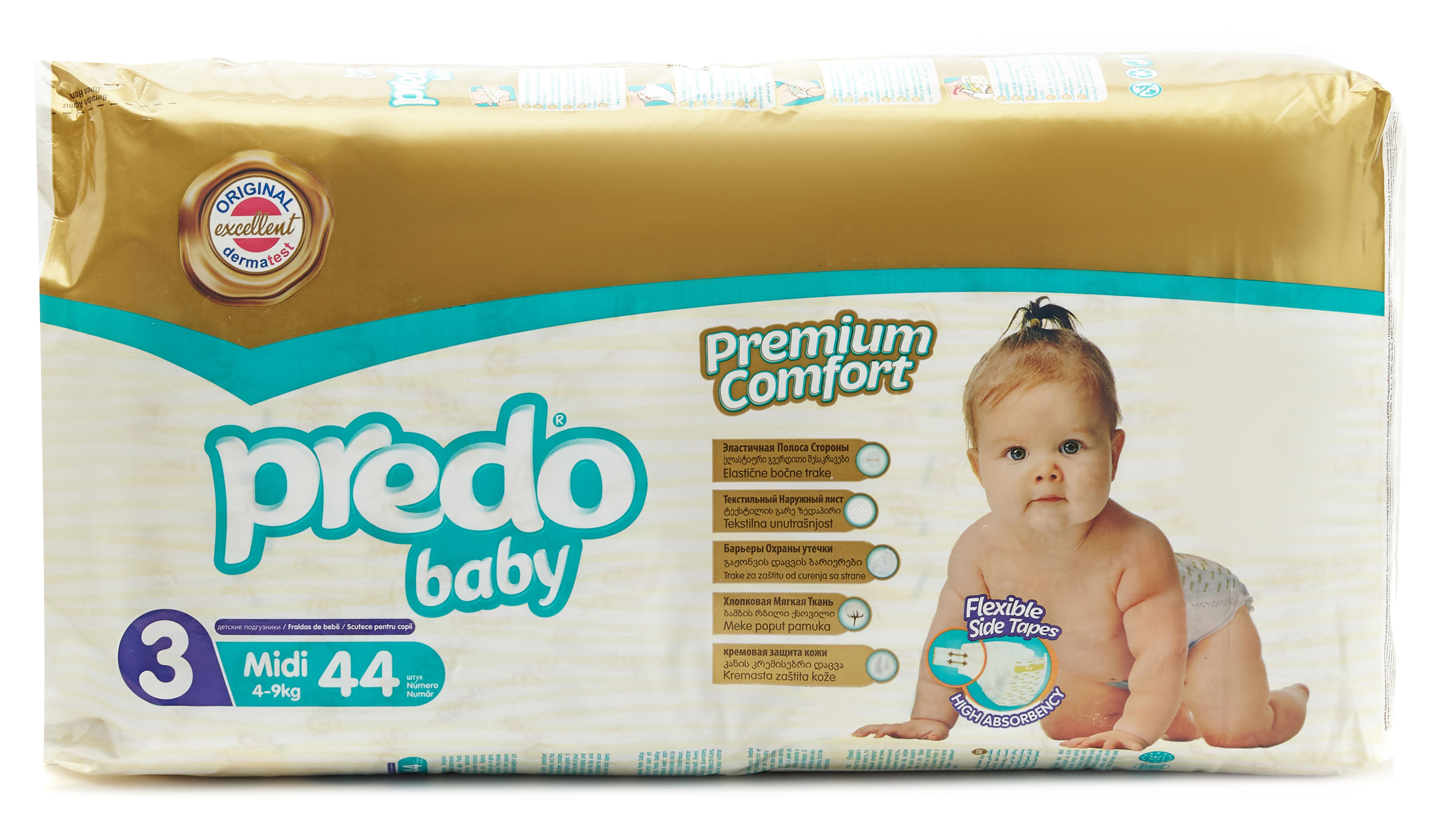 Predo | Подгузники Predo Baby №3 (4-9 кг), 44 шт