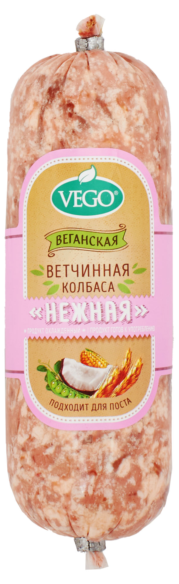 Vego | Колбаса ветчинная Vego Нежная веганская постная, 400 г