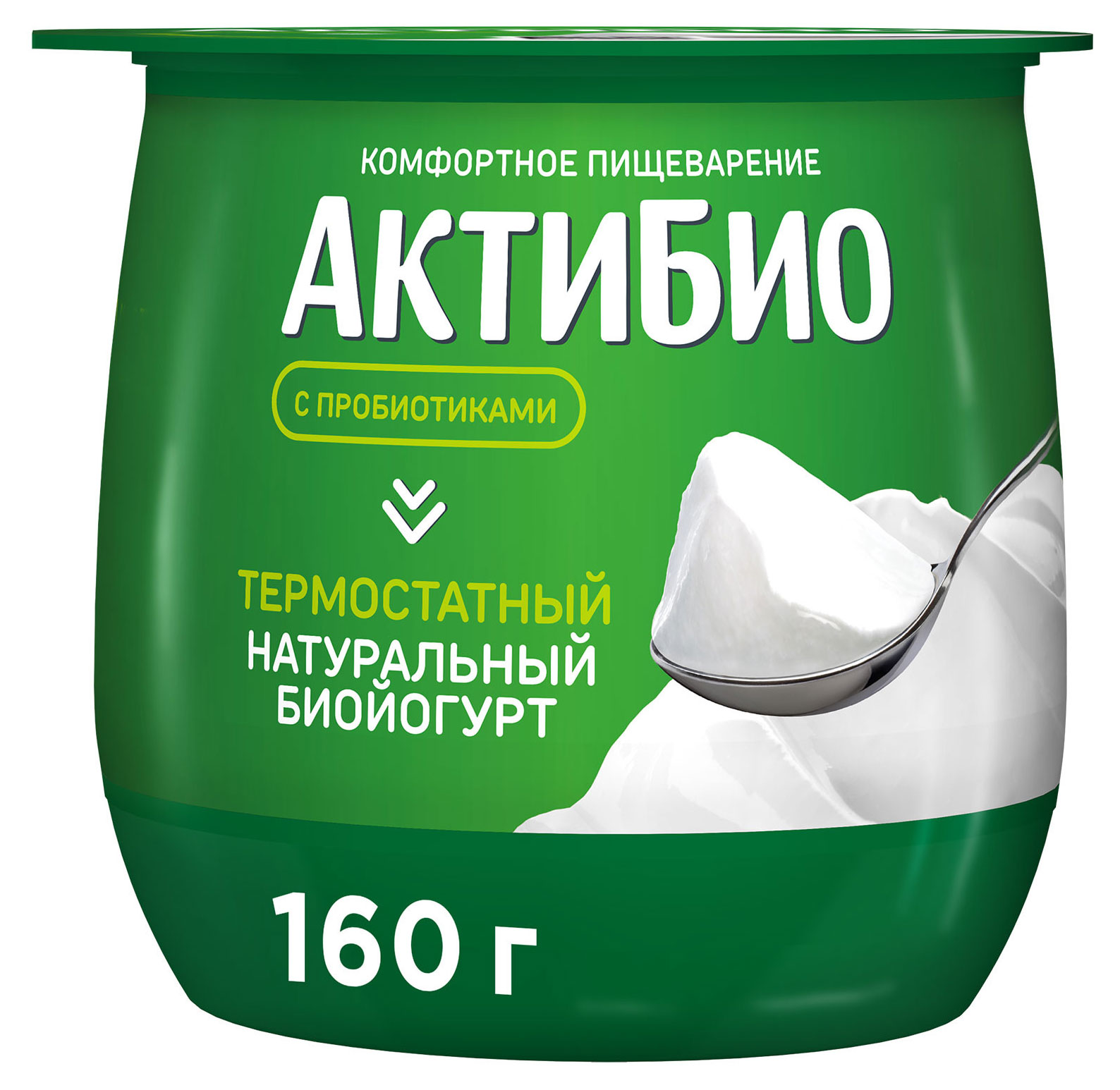 АктиБио | Йогурт «АктиБио» термостатный натуральный 3,5% БЗМЖ 160 г