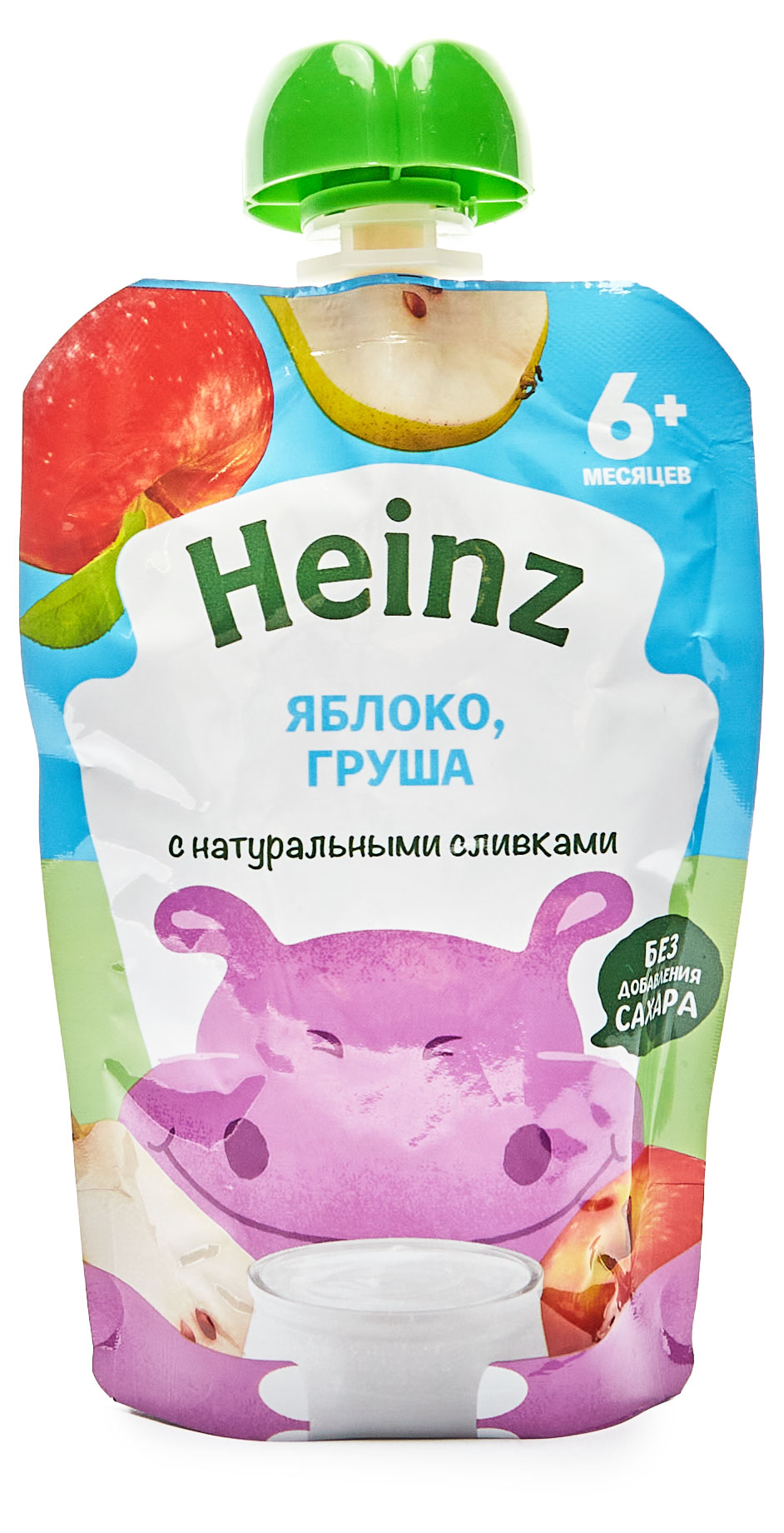 Пюре фруктовое Heinz яблоко-груша-сливки с 6 мес., 90 г