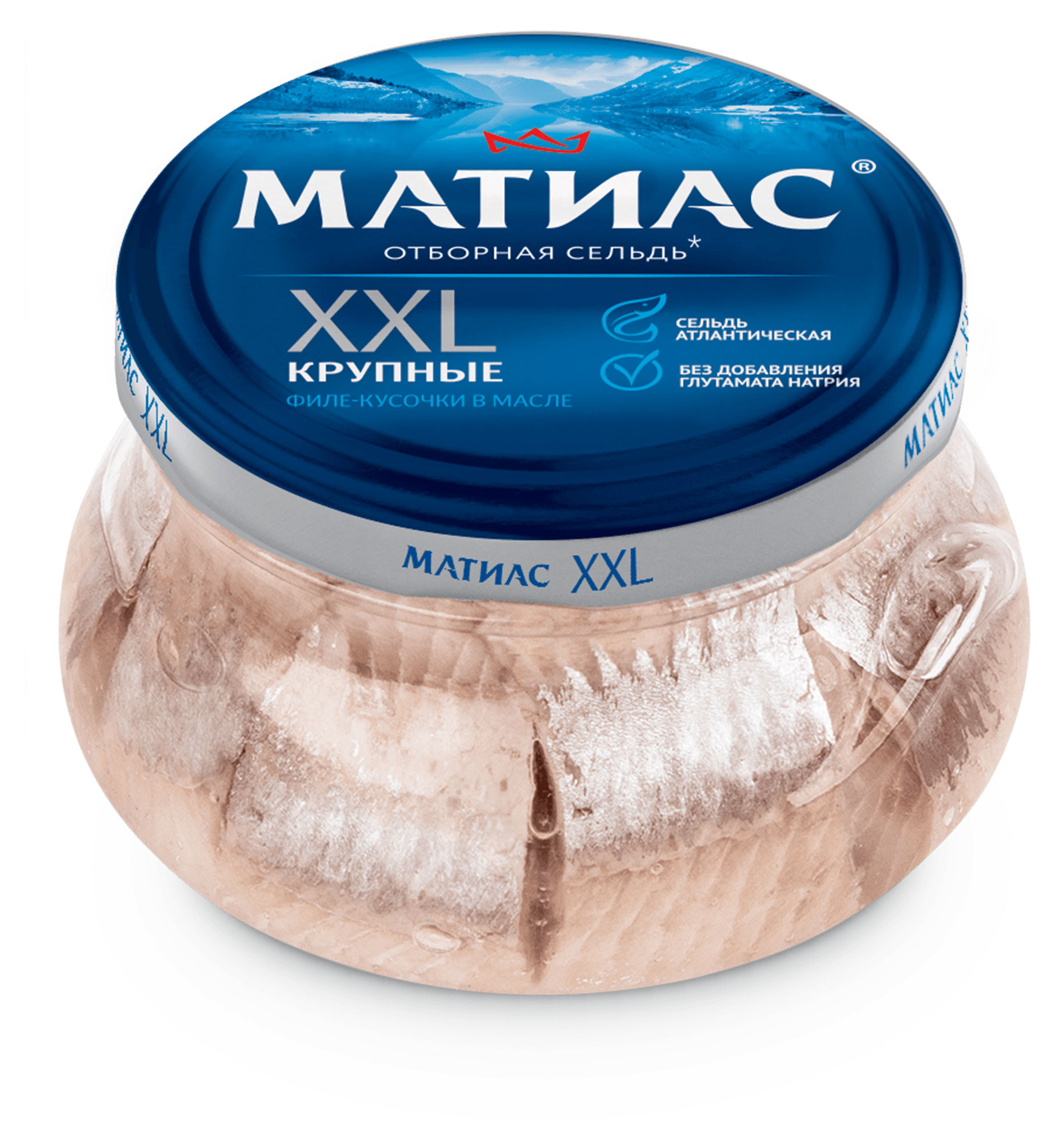 Матиас | Сельдь «Матиас» в масле крупные филе-кусочки, 260 г