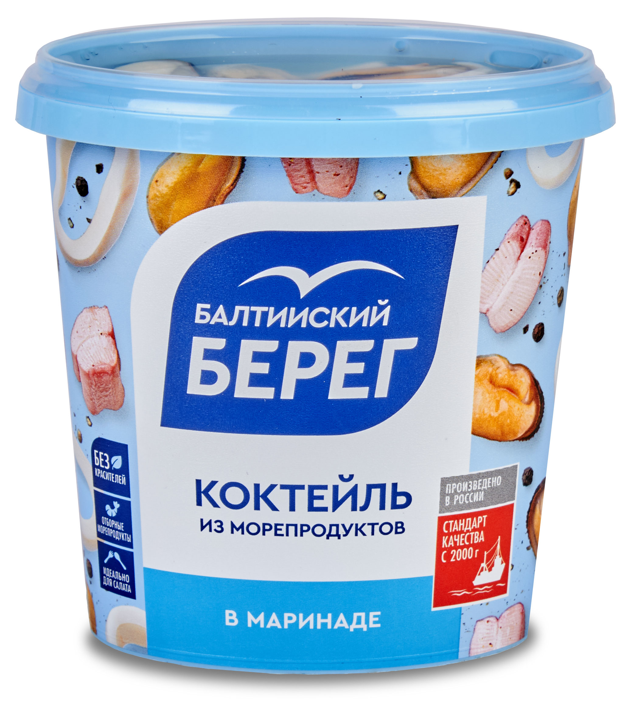 Коктейль из морепродуктов «Балтийский берег» в маринаде, 390 г