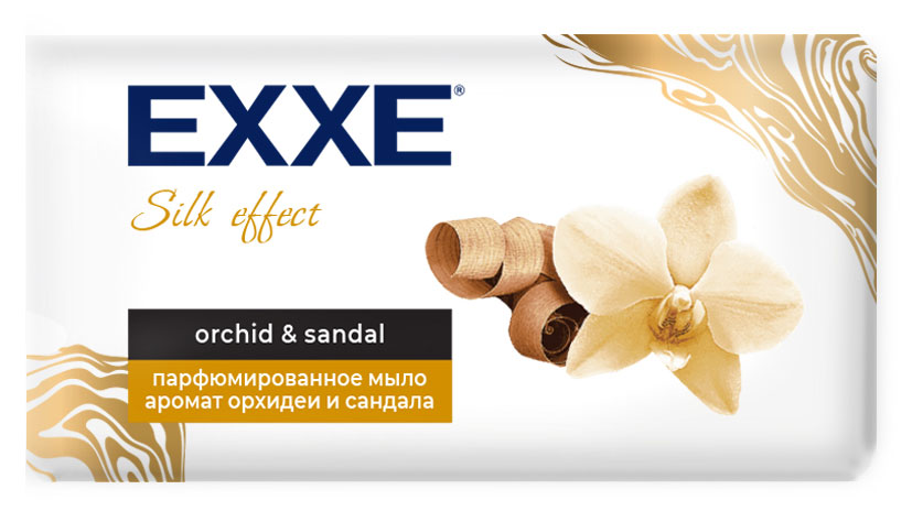 Мыло кусковое Exxe Silk effect Парфюмированное орхидея и сандал, 140 г