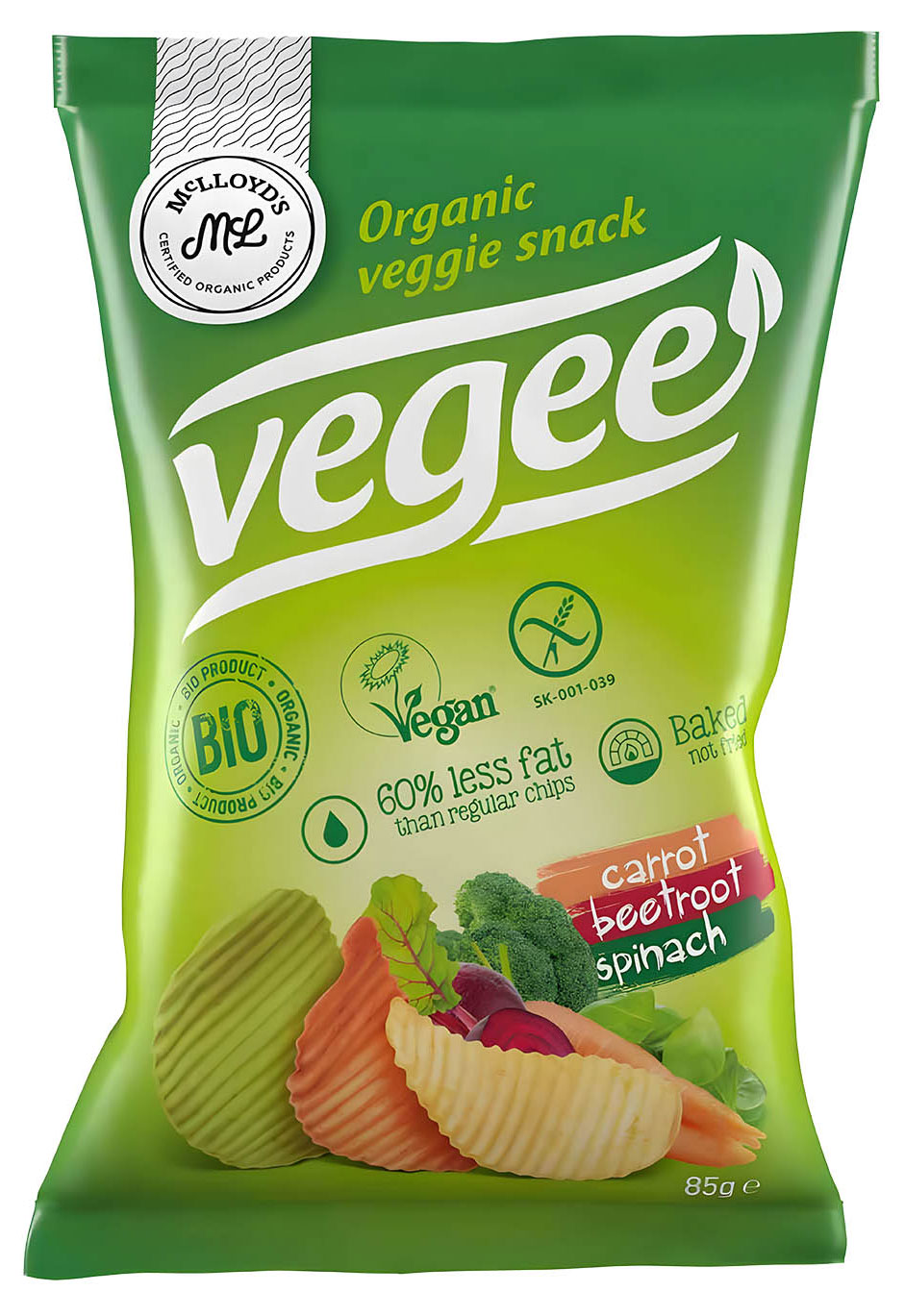 Чипсы картофельные Organique Vegee, 85 г