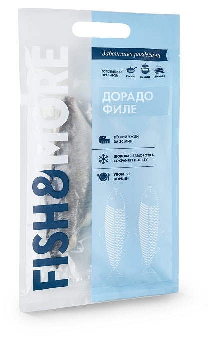 Дорадо замороженная Fish&More филе на коже, 240 г