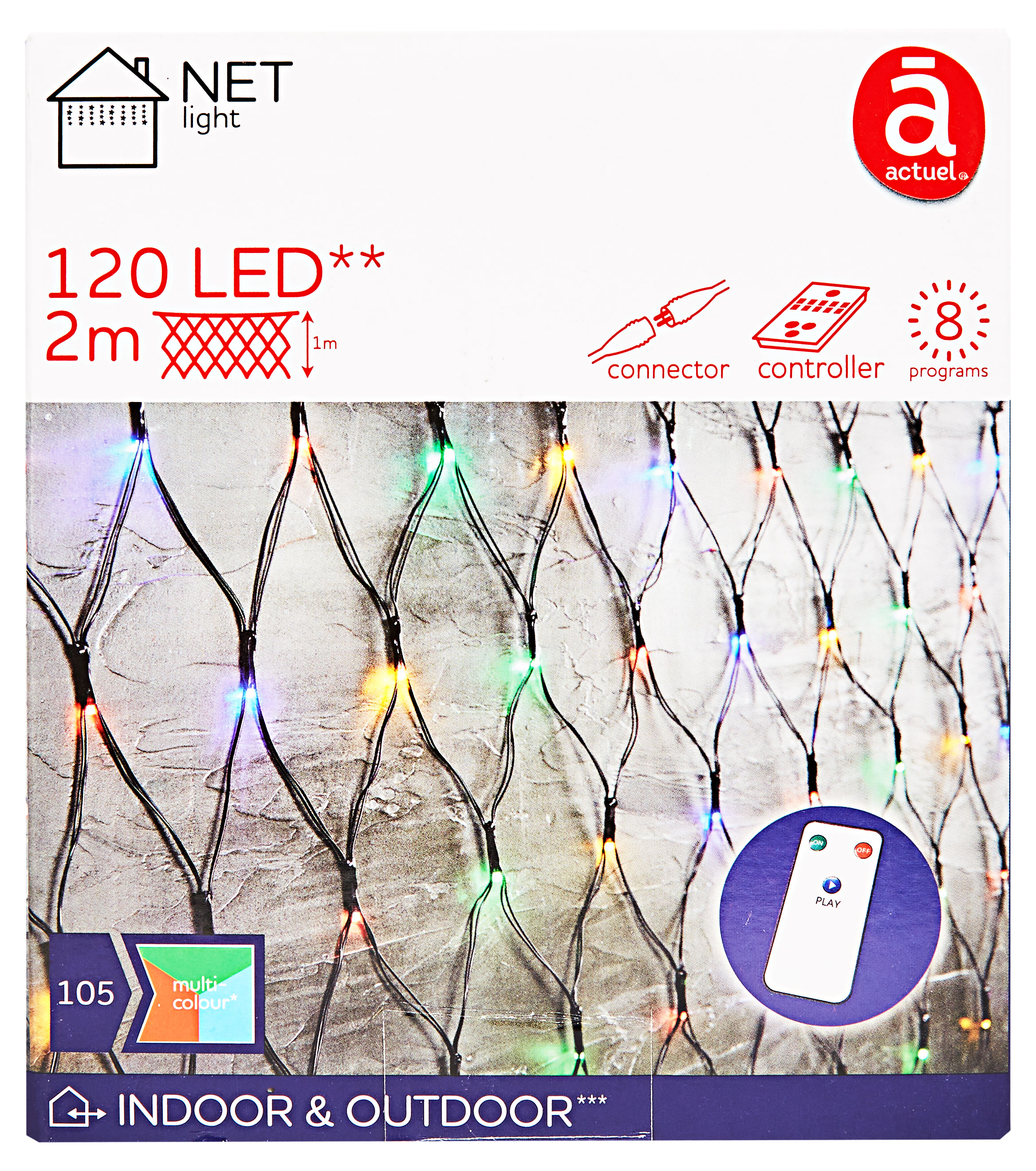 

Электрогирлянда Сетка Actuel 120 LED, 2х1 м