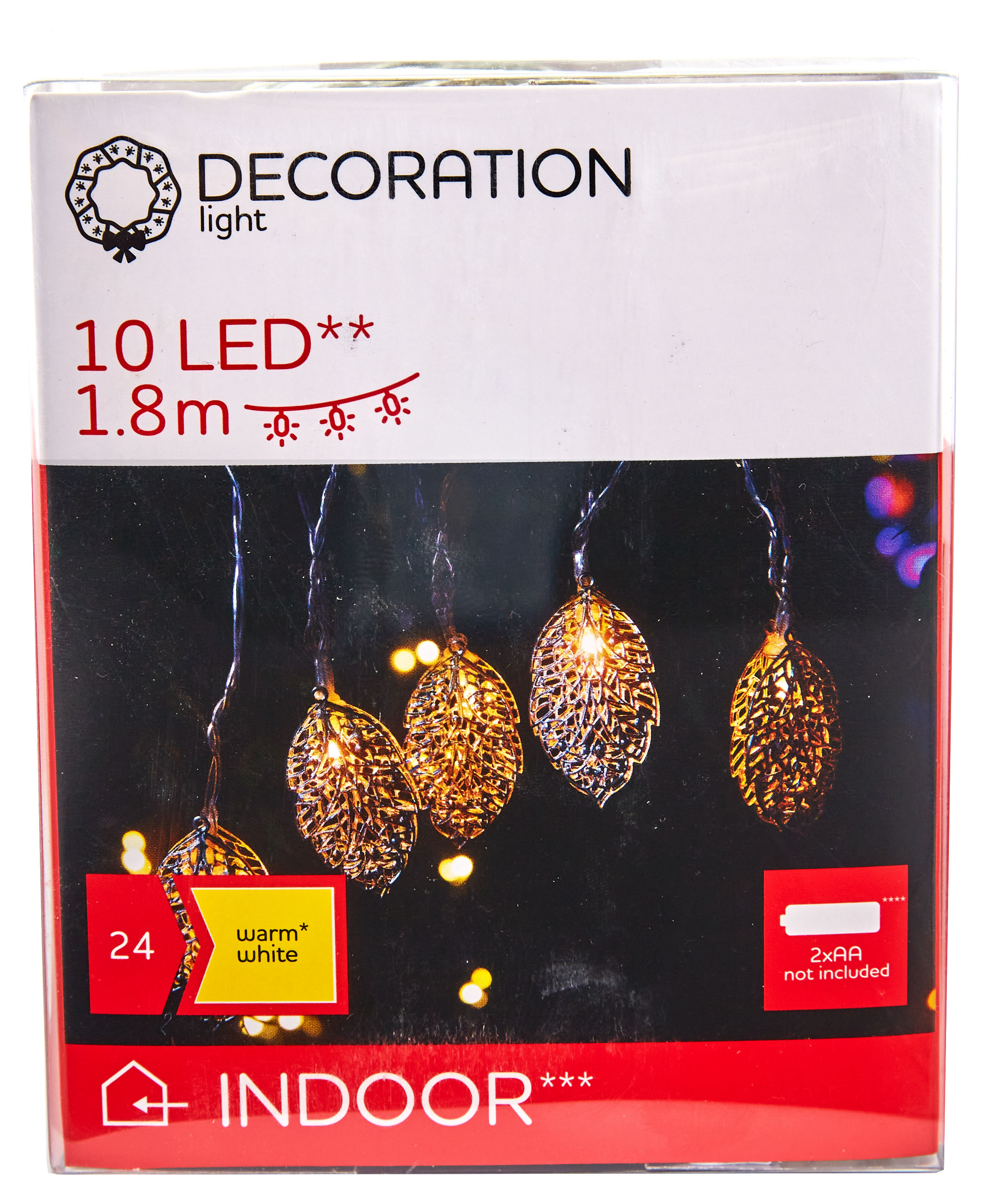 Гирлянда светодиодная Actuel Листья на батарейках 10 LED, 1,8 м