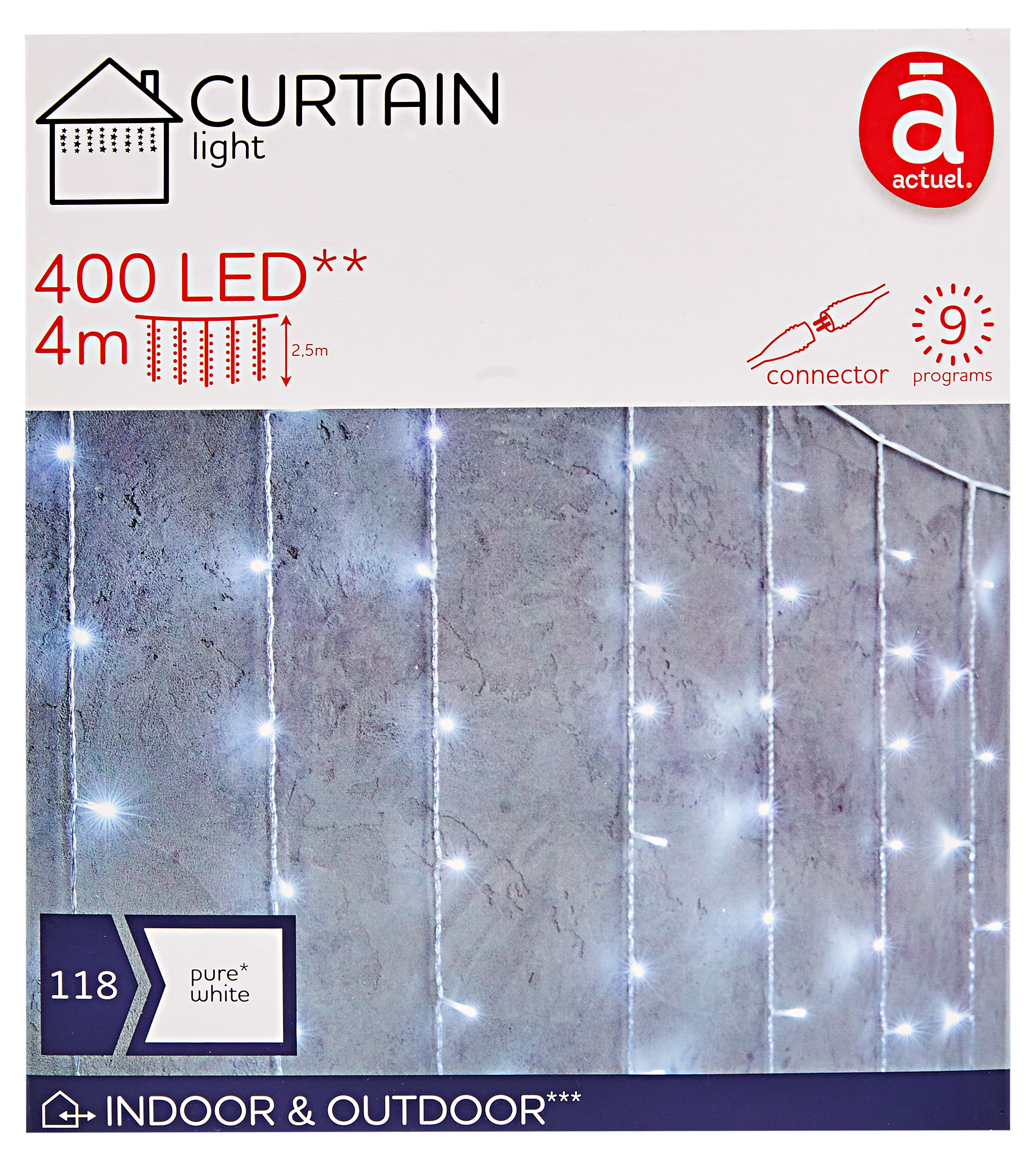 

Электрогирлянда Занавес Actuel 400 LED, 4х2 м