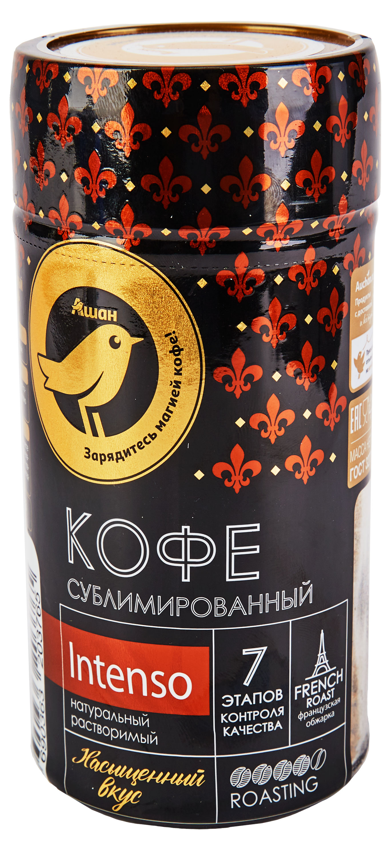 Кофе сублимированный крепкий АШАН Золотая Птица, 100г