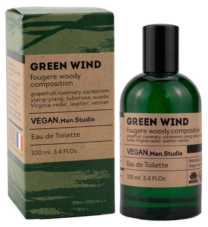 Vinci | Туалетная вода мужская Vinci Vegan Studio Green Wind, 100 мл