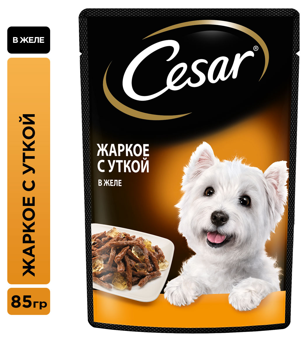 Cesar | Влажный корм для собак Cesar жаркое с уткой в желе, 85 г