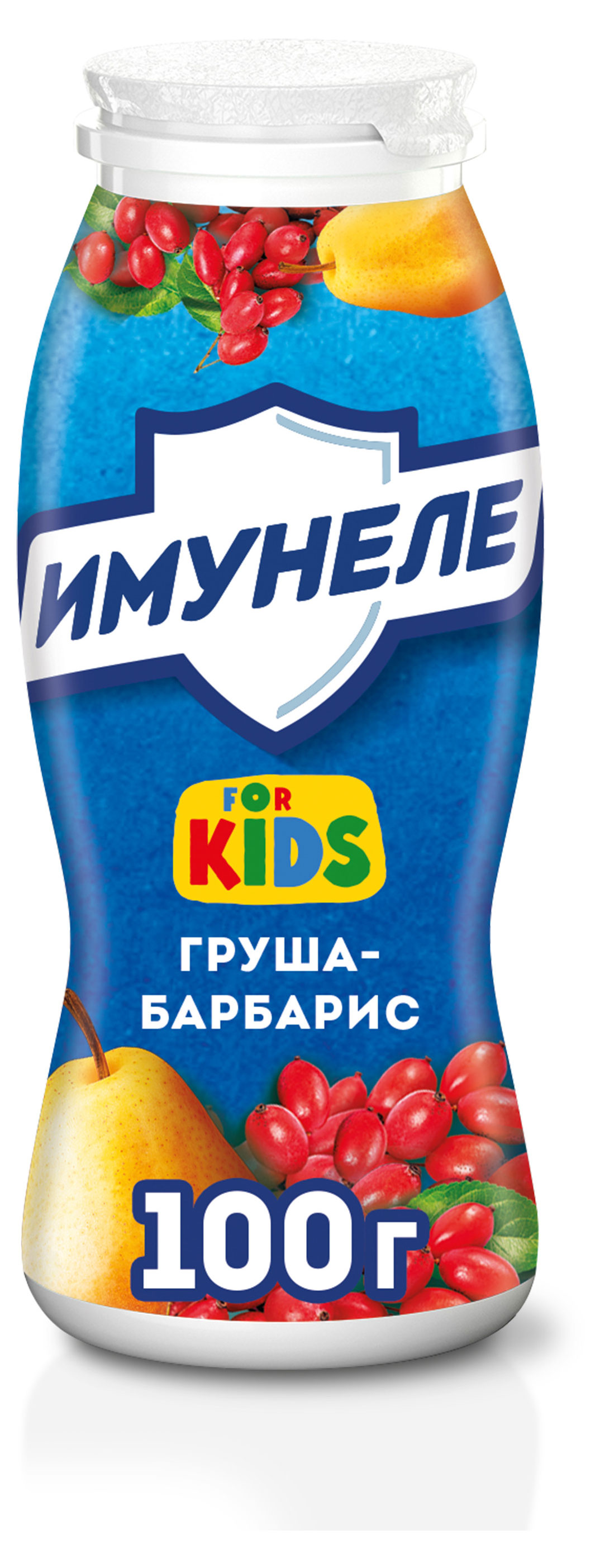 Imunele | Напиток кисломолочный «Имунеле» for Kids груша барбарис 1,5% БЗМЖ, 100 г