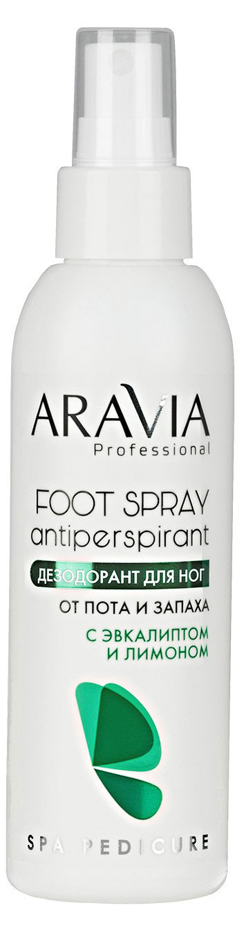 Дезодорант для ног Aravia Professional Foot Spray Antiperspirant с эвкалиптом и лимоном, 150 мл