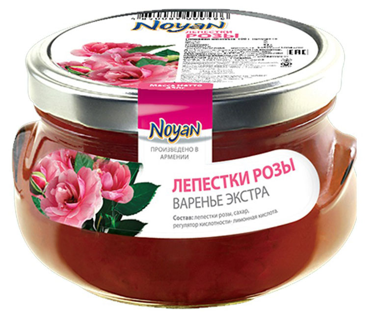 Варенье Noyan Лепестки розы экстра, 450 г