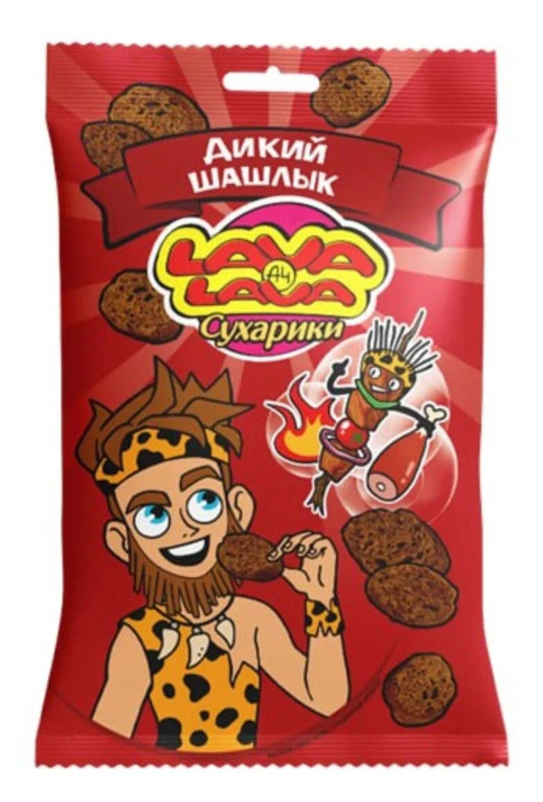 Сухарики ржаные Lava Lava Дикий Шашлык, 30 г