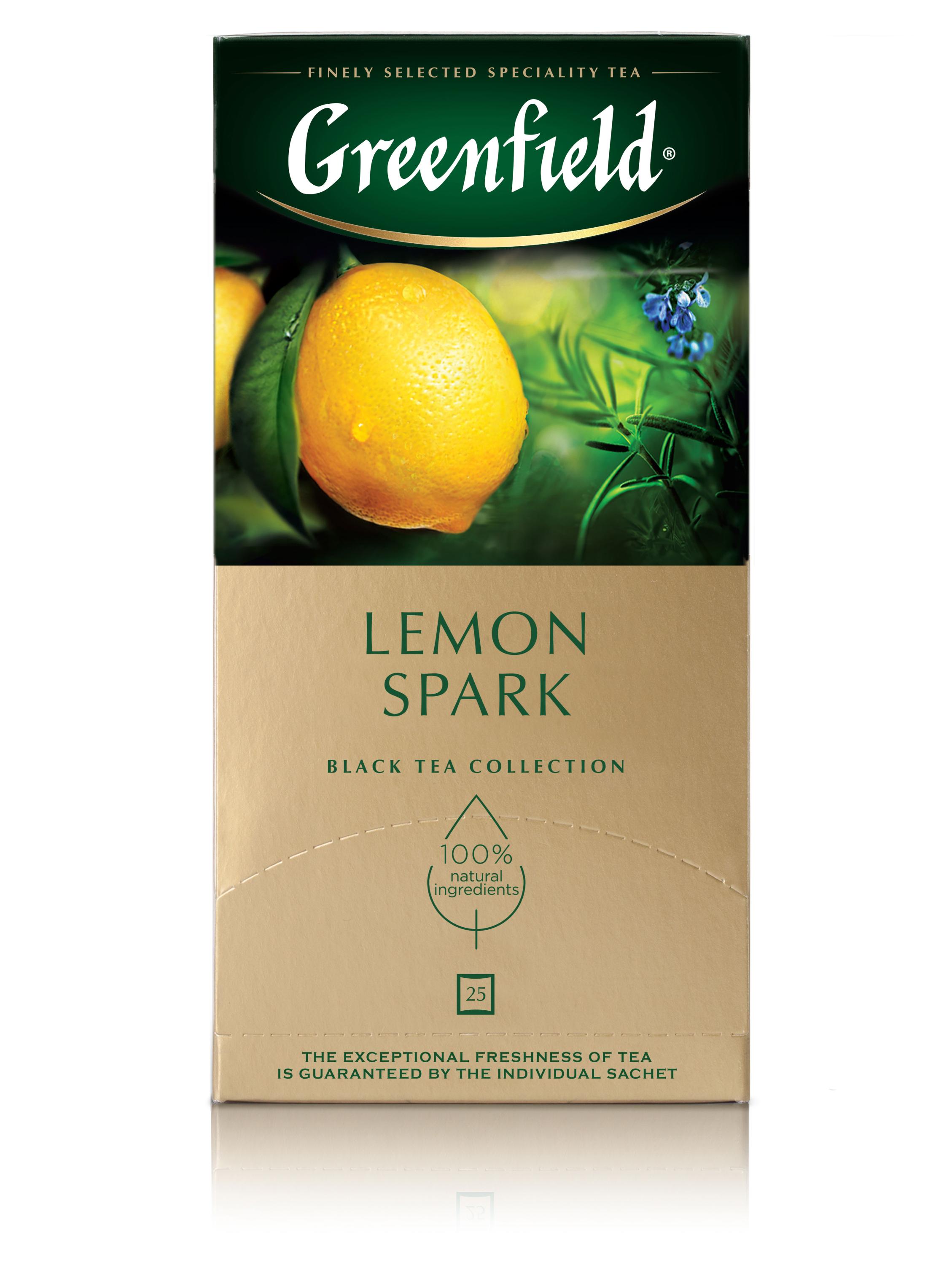 Чай черный Greenfield Lemon Spark, 25х1,5 г