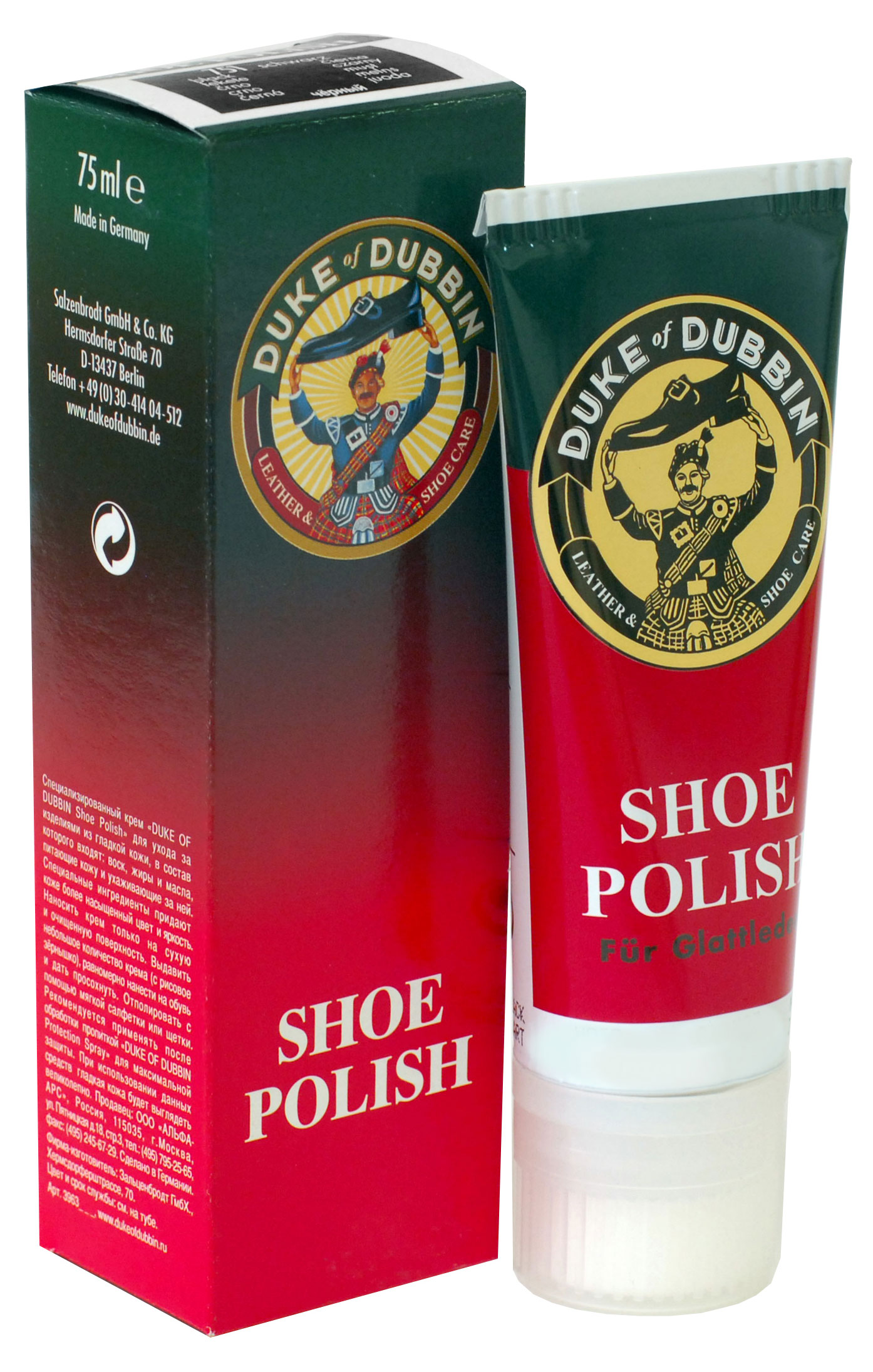 Duke | Крем для гладкой кожи Duke of dubbin водоотталкивающий черный, 75 мл