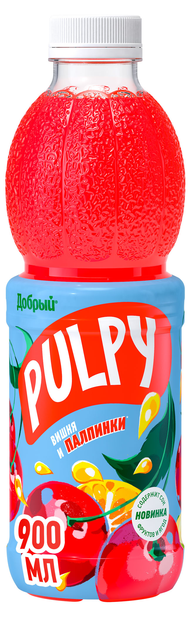 Pulpy | Напиток сокосодержащий Pulpy Вишня, 0,9 л