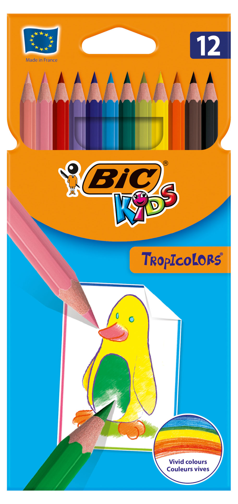 Цветные карандаши BIC Kids Tropicolors, 12 цветов