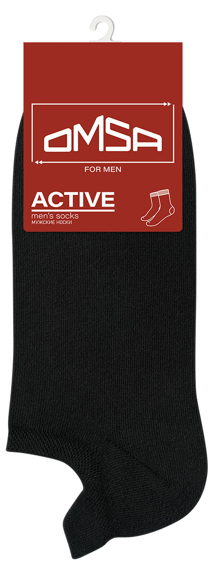 Носки мужские OMSA for MEN Active укороченные Nero, р 45-47