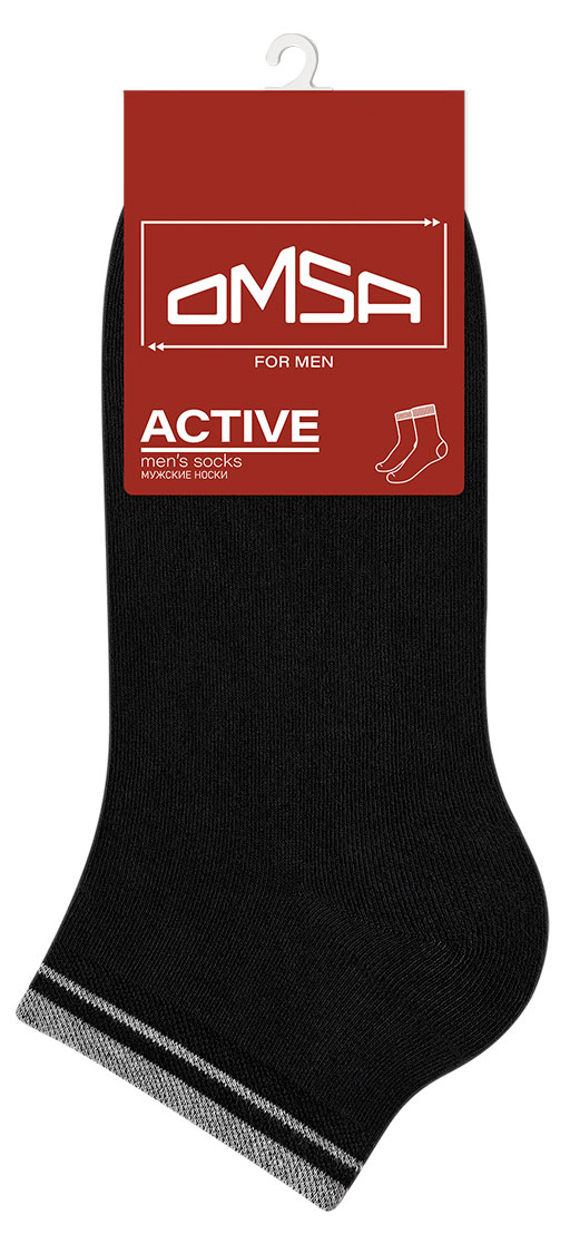 Носки мужские OMSA for MEN Active укороченные Nero, р 45-47