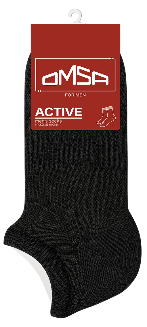 Носки мужские OMSA for MEN Active укороченные Nero, р 45-47