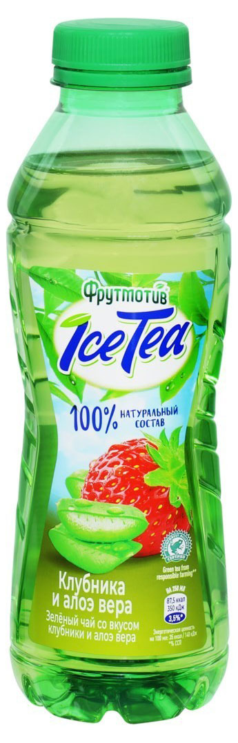 Фрутмотив | Чай зеленый «Фрутмотив» IceTea Клубника и алоэ, 500 мл