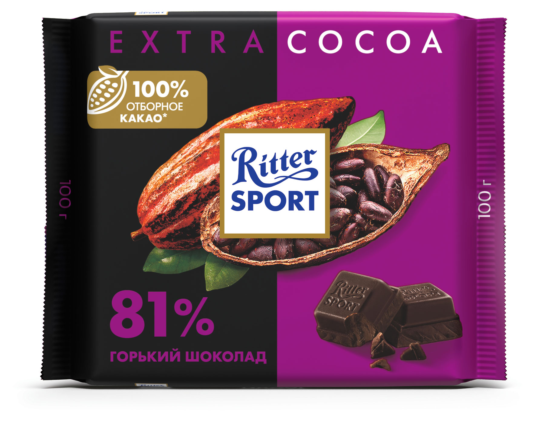 Шоколад горький Ritter Sport 81 % какао, 100 г