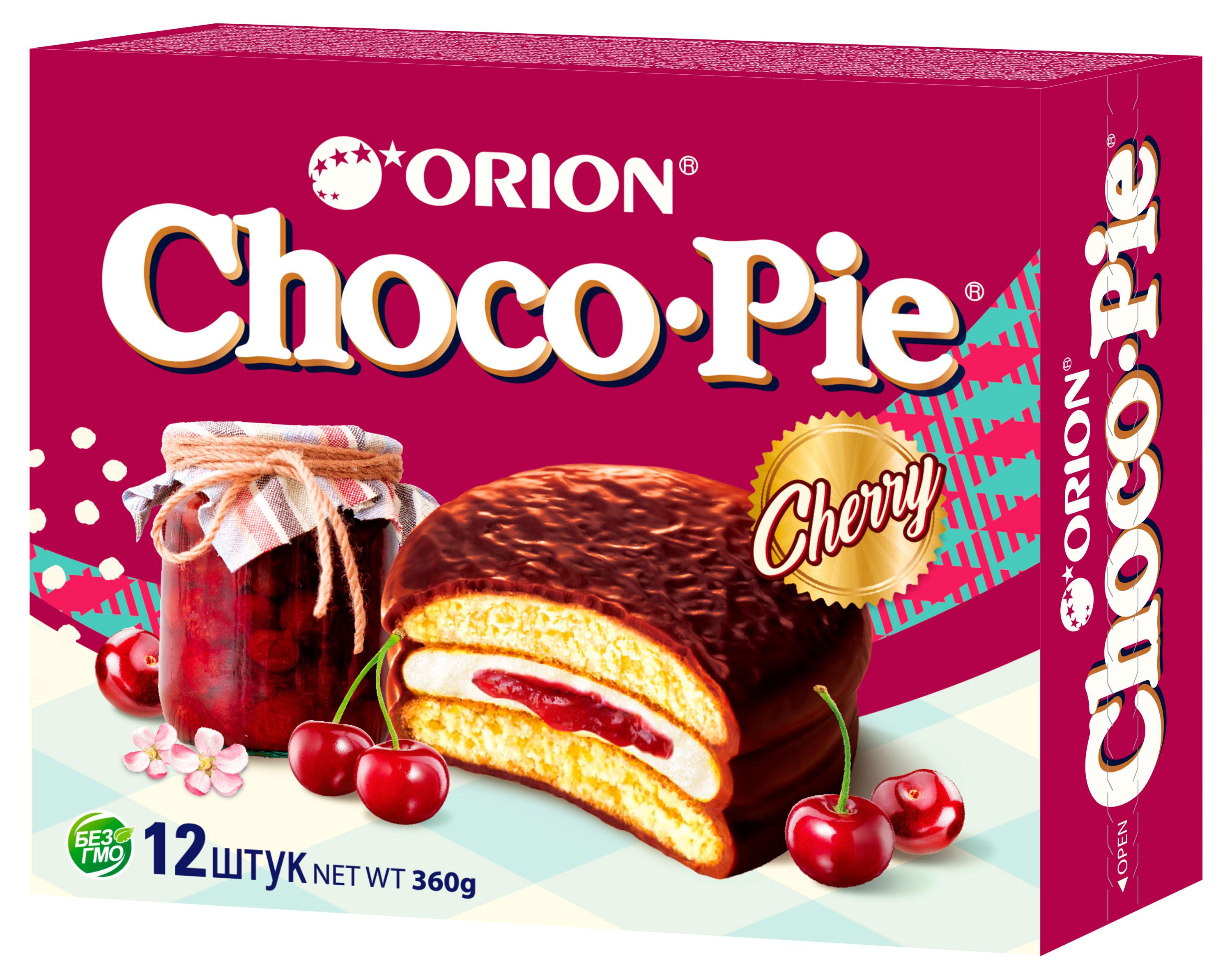 Пирожное Orion Choco Pie Вишня, 360 г